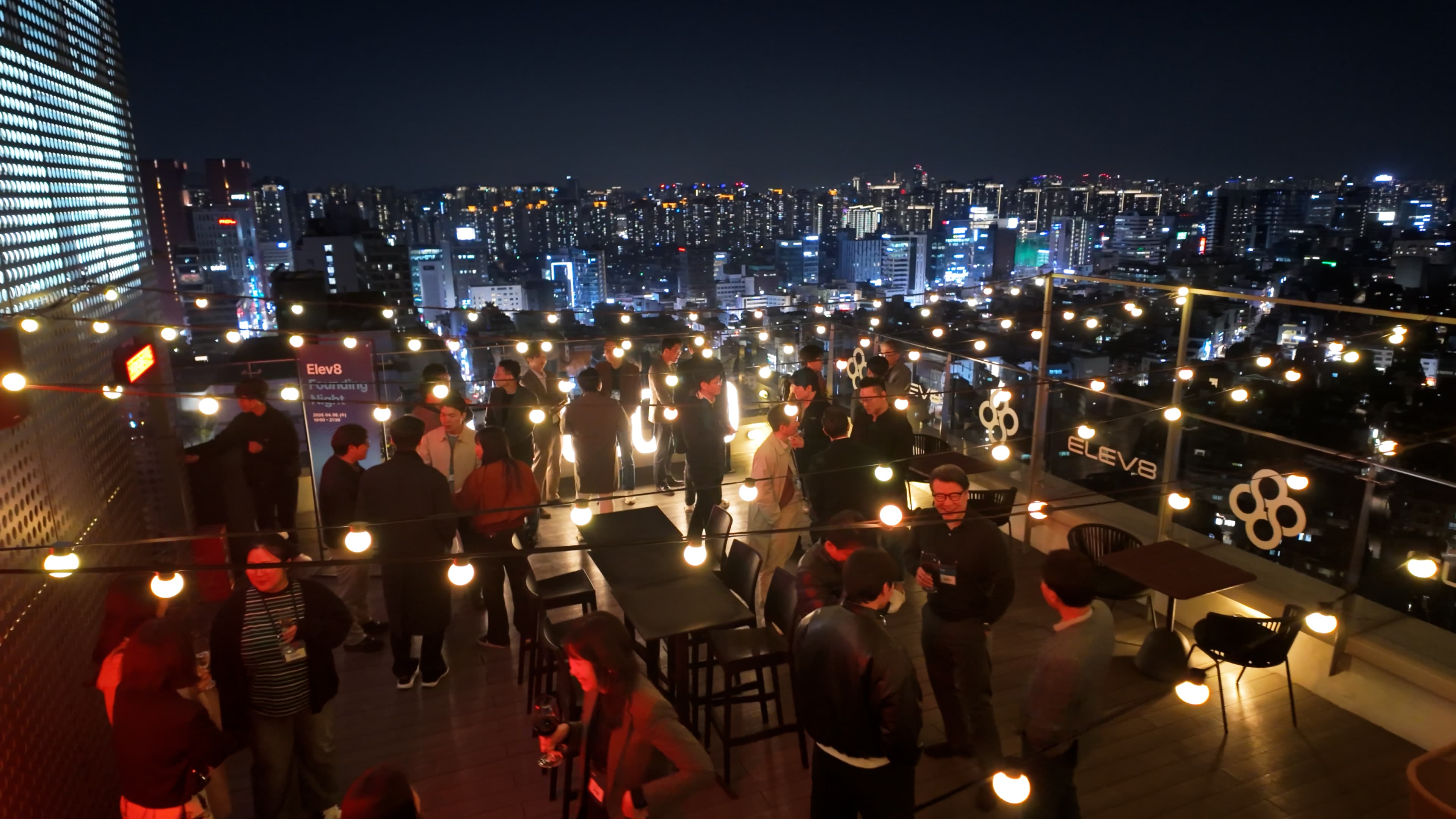 Elev8 Founding Member Night, Seoul rooftop